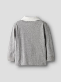 NAME IT Polo Bluse Sido Grey Melange