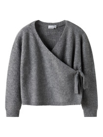 NAME IT Striktrøje Sanie Grey Melange