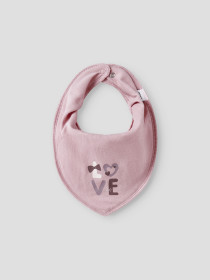 NAME IT 2-Pak Hagesmæk Yvette Bib Burnished Lilac Cloud Dancer/hearts