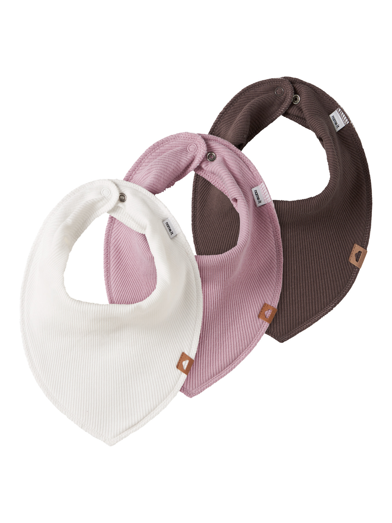 NAME IT 3-Pak Rib Hagesmække Yvette Cloud Dancer Keepsake Lilac/peppercorn