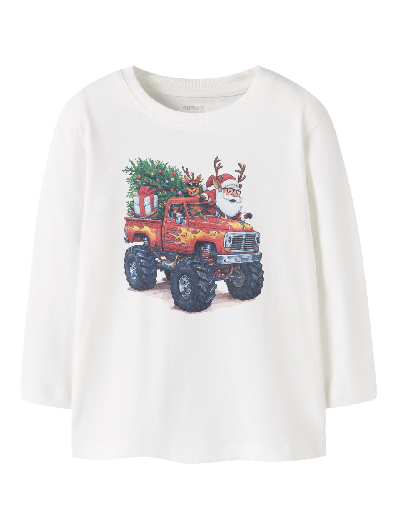 NAME IT Bluse Vosmas Cloud Dancer Santa