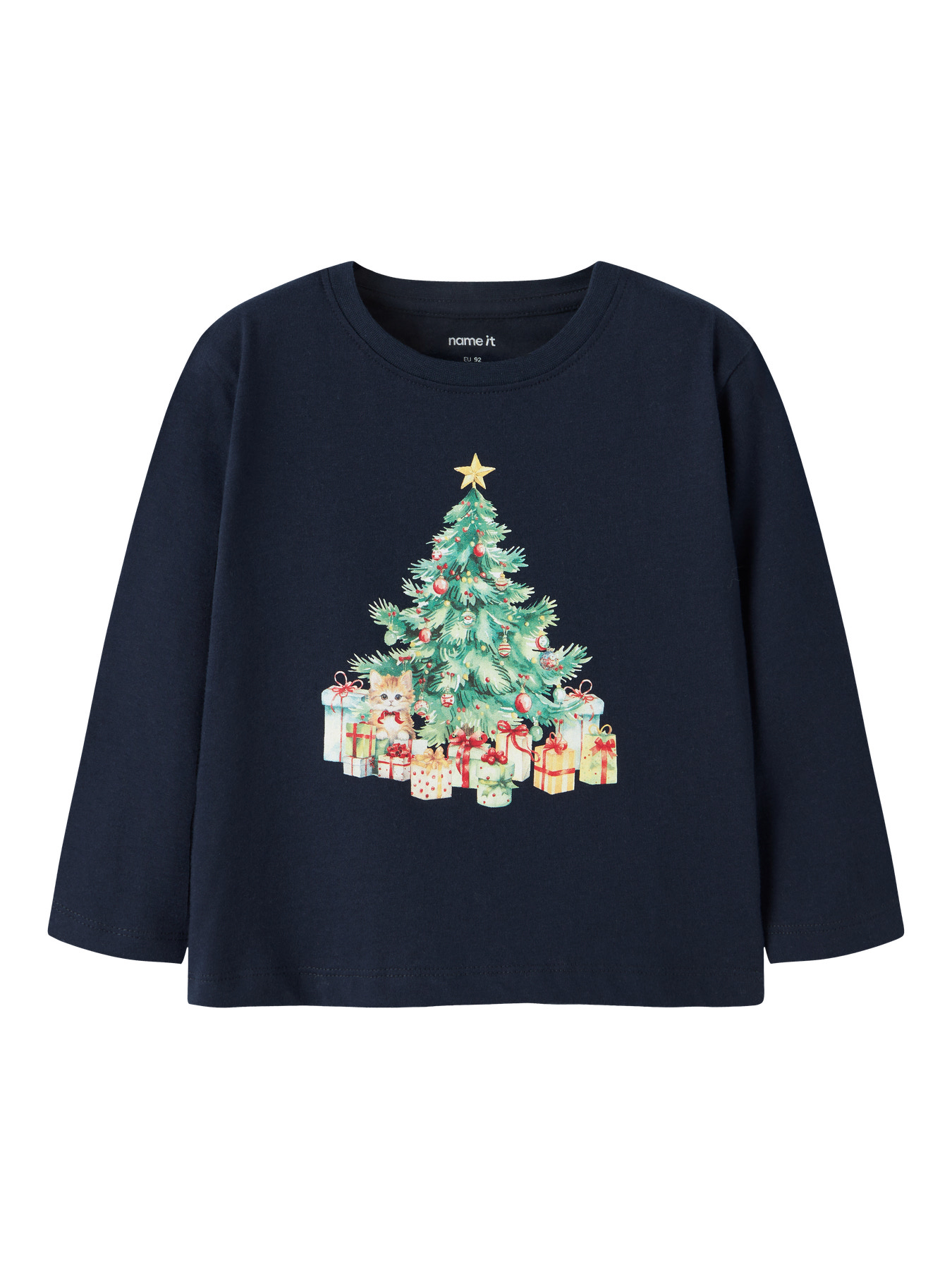 NAME IT Bluse Vosmas Navy Blazer Xmas Tree Cat