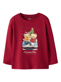 NAME IT Bluse Vosmas Jester Red Xmas Bunny