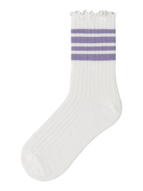 NAME IT Nkfsille Stripe Sock - Cloud Dancer Lavender Violet