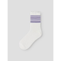 NAME IT Nkfsille Stripe Sock - Cloud Dancer Lavender Violet