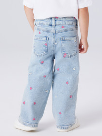 NAME IT Jeans Rose Wide Light Blue Bleached Denim