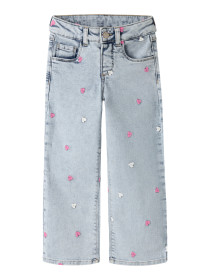 NAME IT Jeans Rose Wide Light Blue Bleached Denim