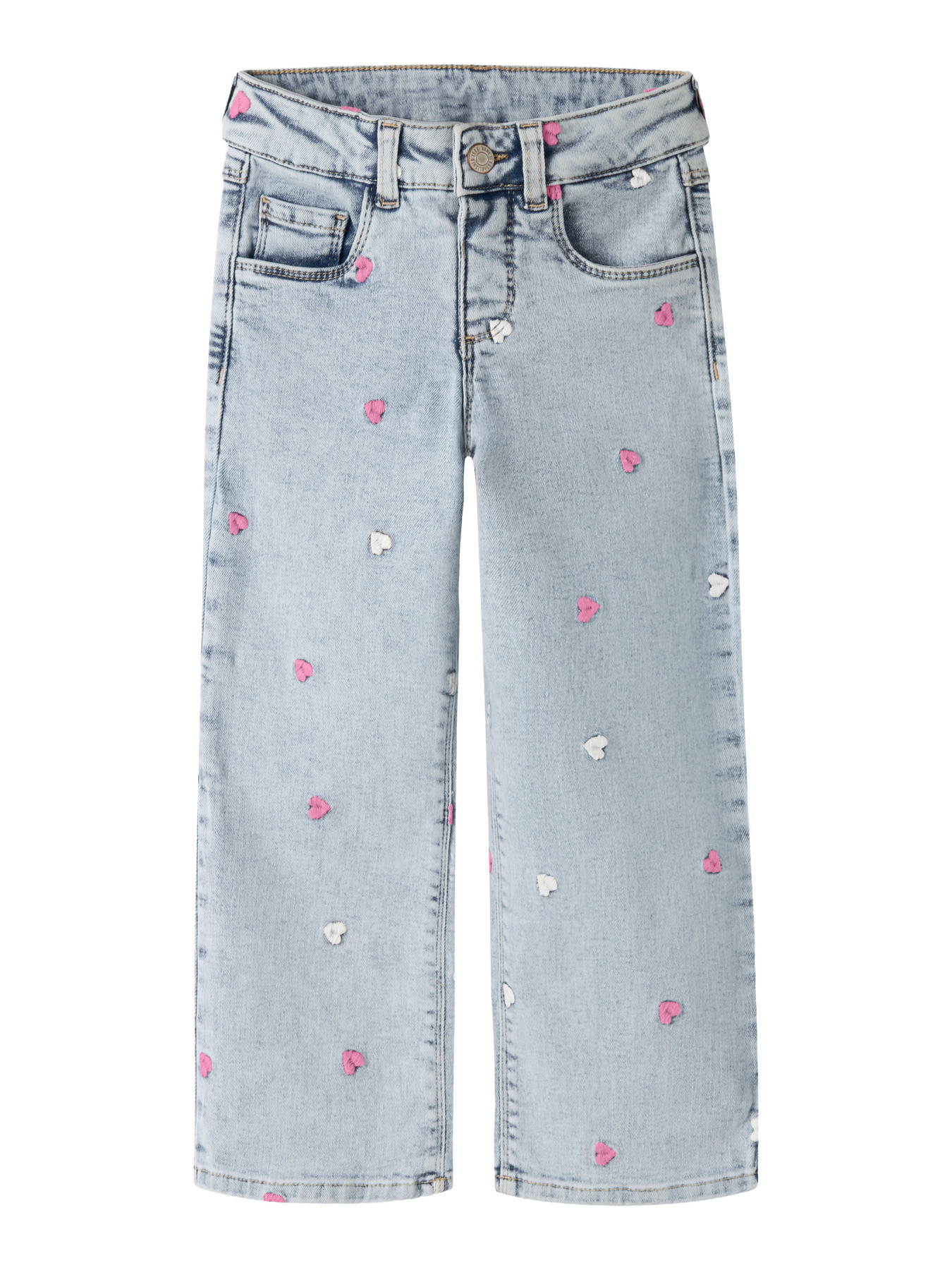Name It Jeans - NmfRose - Noos - Lgt. Blue Bleached Denim/Hearts