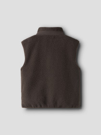 NAME IT Nkmmiller Sherpa Vest - Chocolate Brown