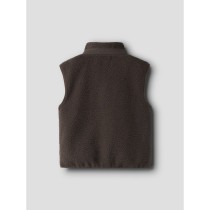 NAME IT Nkmmiller Sherpa Vest - Chocolate Brown
