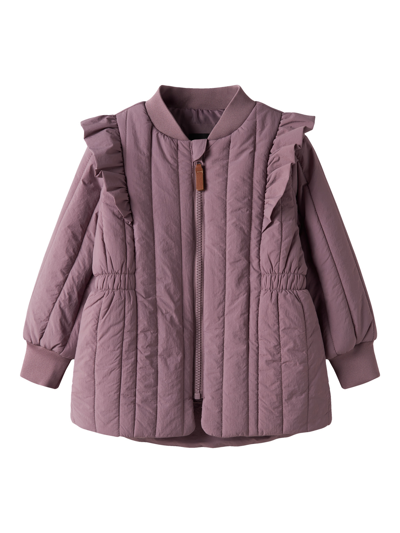 Name It Dynejakke - NmfMelody - Quilt - Grape Shake m. Flæser