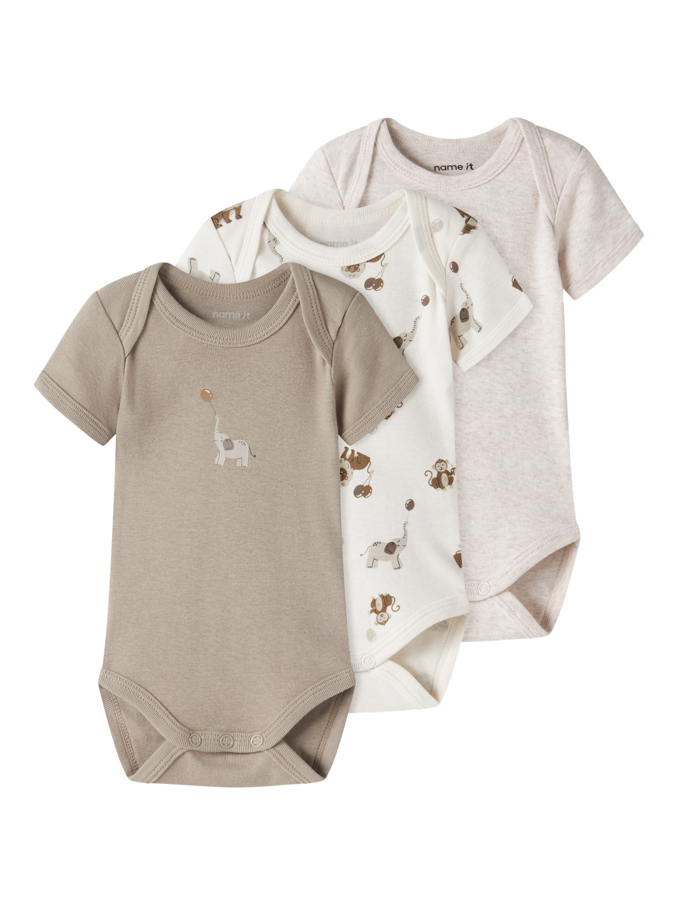 Name It Body k/æ - Noos - 3-pak - Jet Stream/Aluminu