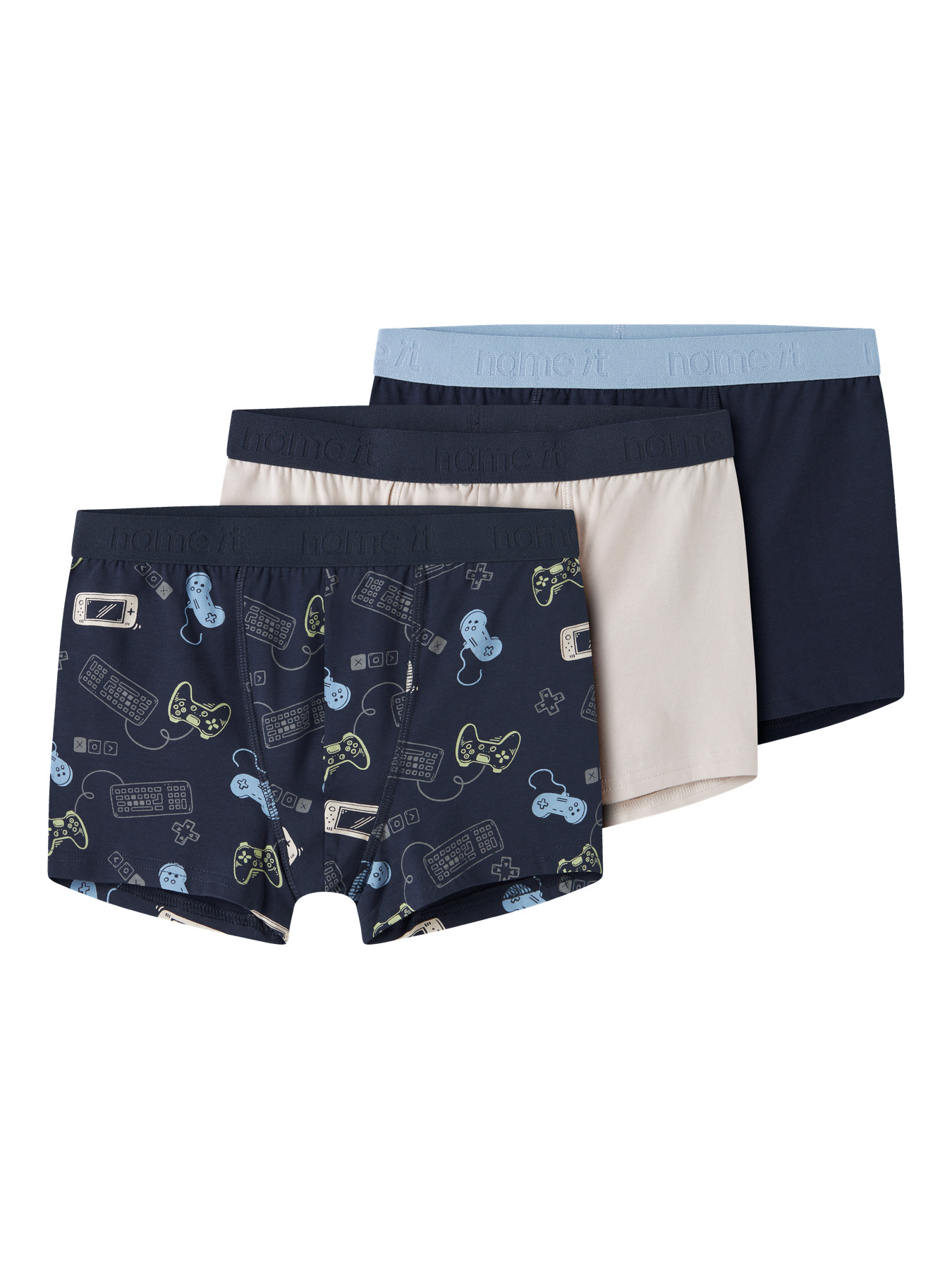 NAME IT 3-Pak Boxershorts Navy Gamer
