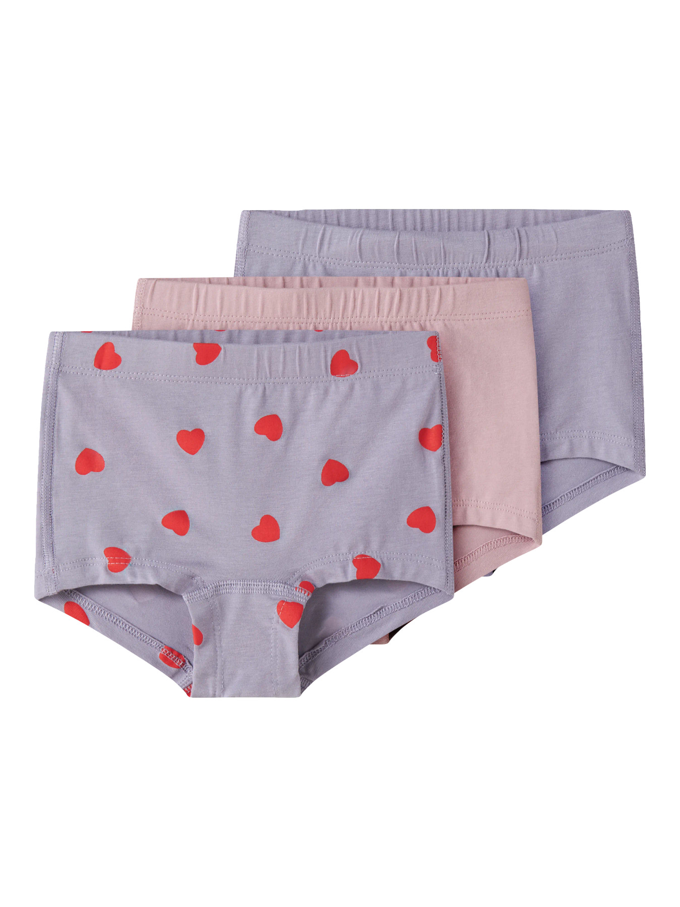 NAME IT 3-Pak Tights Lavender Hearts