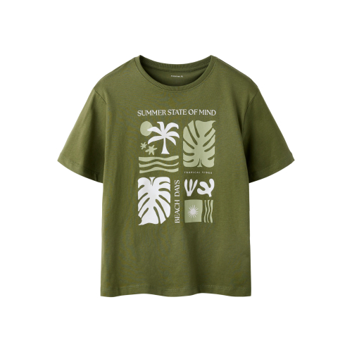 Name It T-shirt - NkmJoel - Olivine