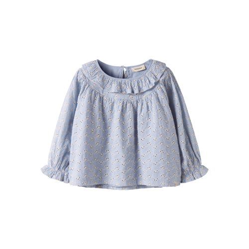 LIL ATELIER Skjorte Bluse Tessie Zen Blue billede