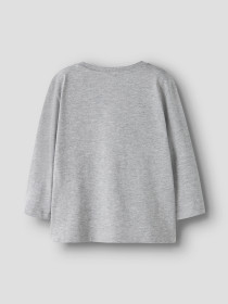 NAME IT Langærmet Bluse Vimpel Grey Melange Excavator