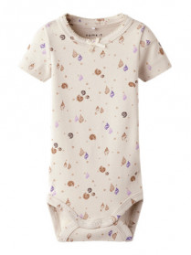 NAME IT Kortærmet Body Hiline Sandshell