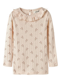 LIL ATELIER Rib Bluse Rachello Novelle Peach Flower
