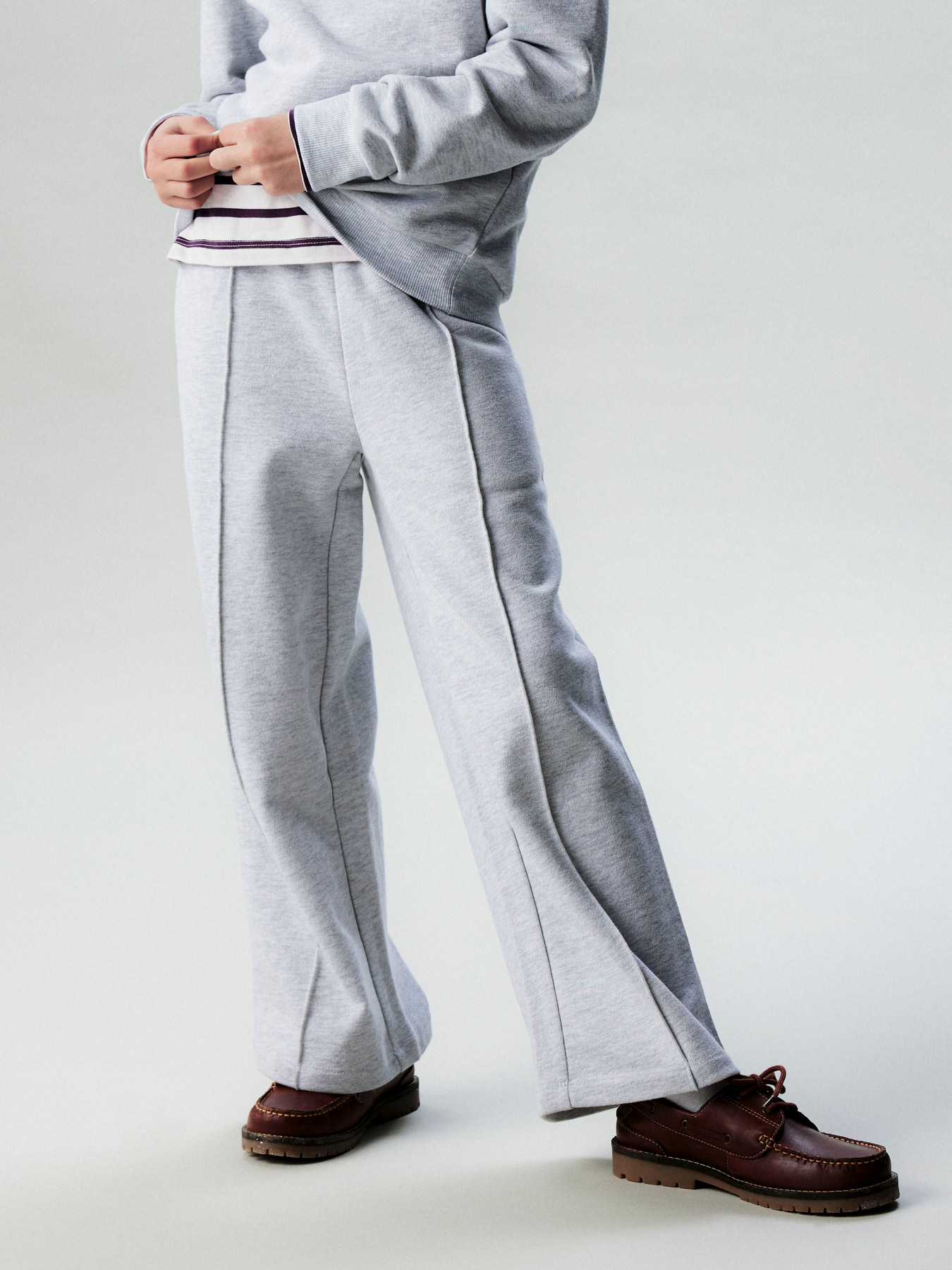 NAME IT Sweatpants Wide Tilde Light Grey Melange