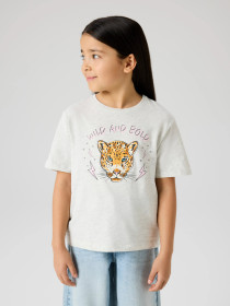 NAME IT T-shirt Benna Light Grey Melange