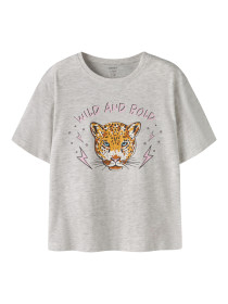 NAME IT T-shirt Benna Light Grey Melange