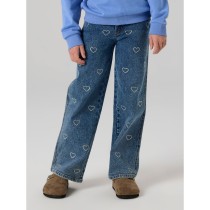 NAME IT Rhinsten Wide Jeans Rose Denim Blue Hjerte