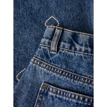 NAME IT Rhinsten Wide Jeans Rose Denim Blue Hjerte