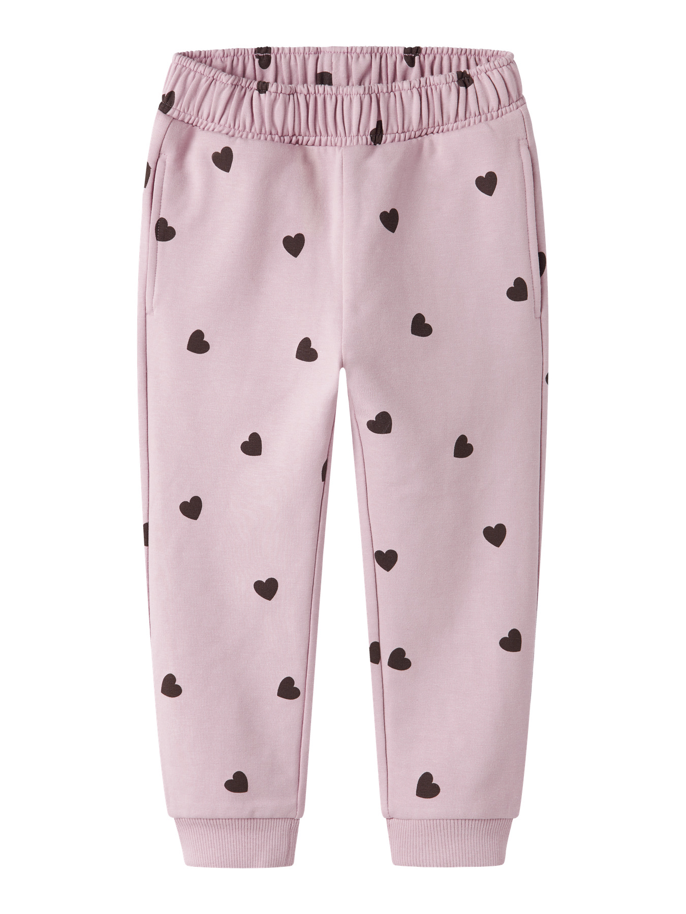 Name It Mini Bukser Burnished Lilac Med Hjerteprint - Str. 5y 110cm