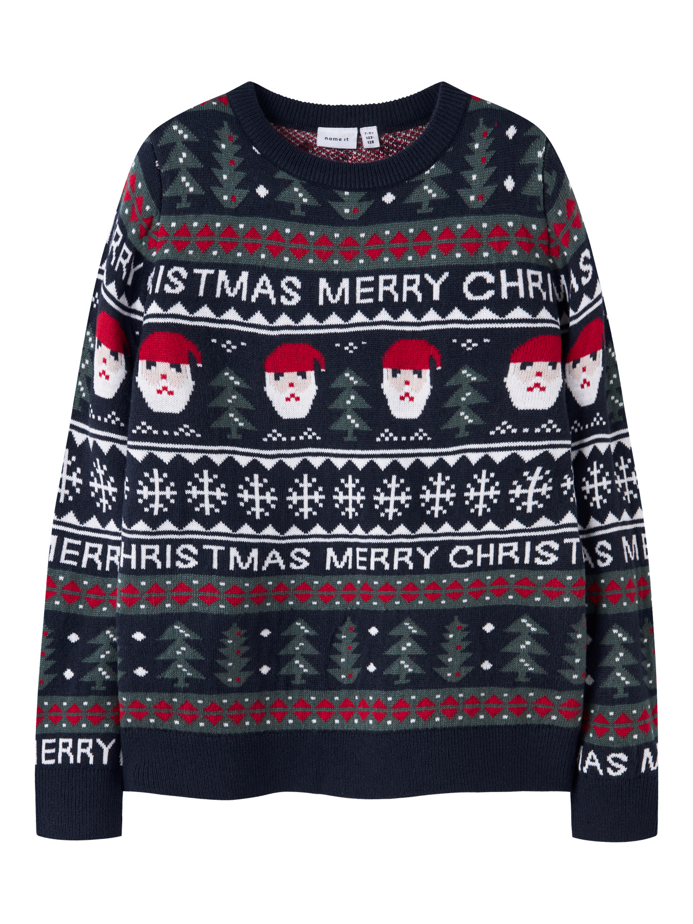 NAME IT Jule Striktrøje Rastokka Dark Sapphire