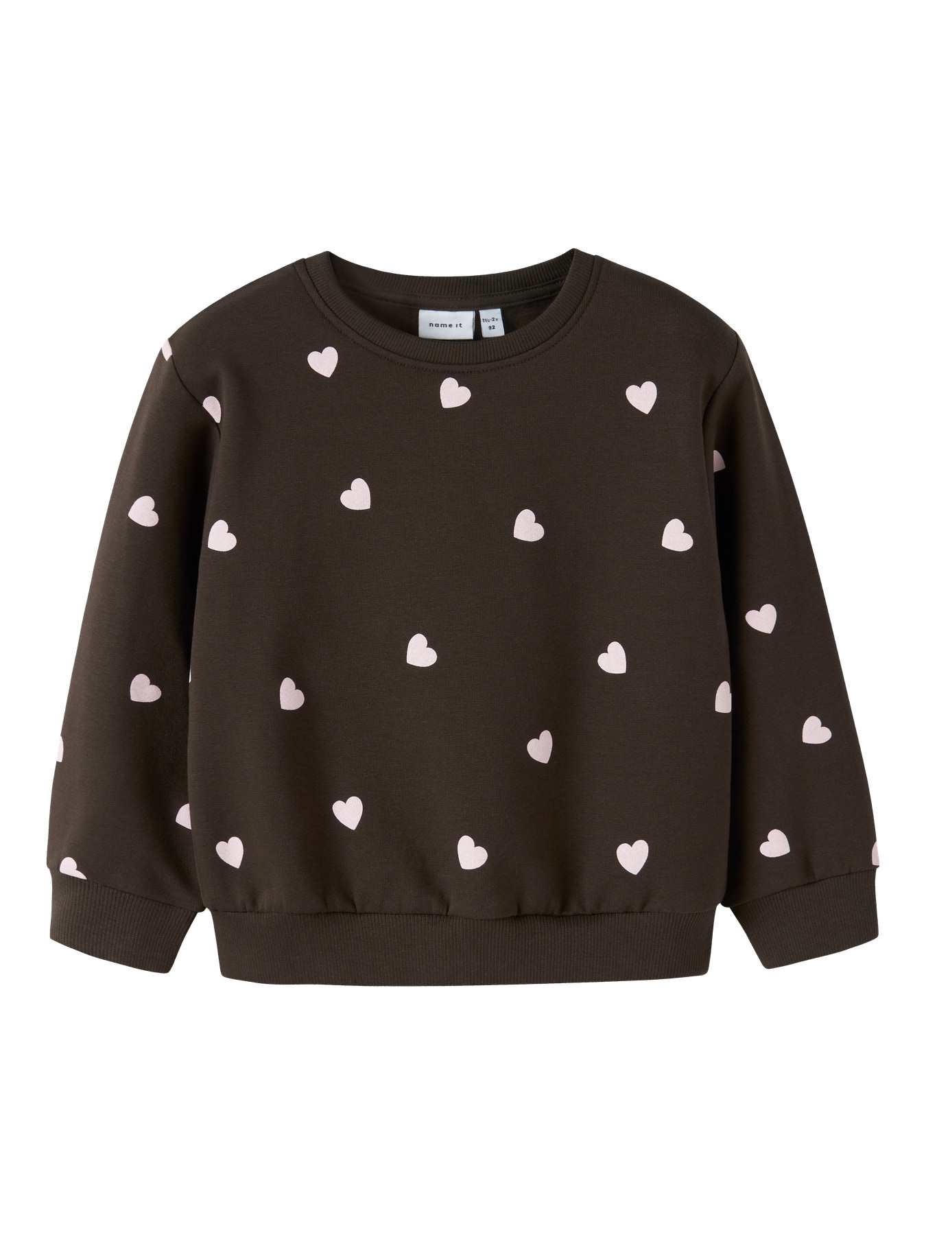 Name It Mini Sweatshirt Delicioso Med Hjerteprint - Str. 3y 98cm