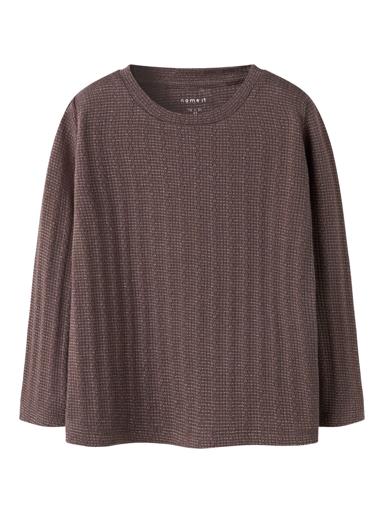 Name It Mini Bluse Peppercorn Med Glimmerstruktur - Str. 4y 104cm