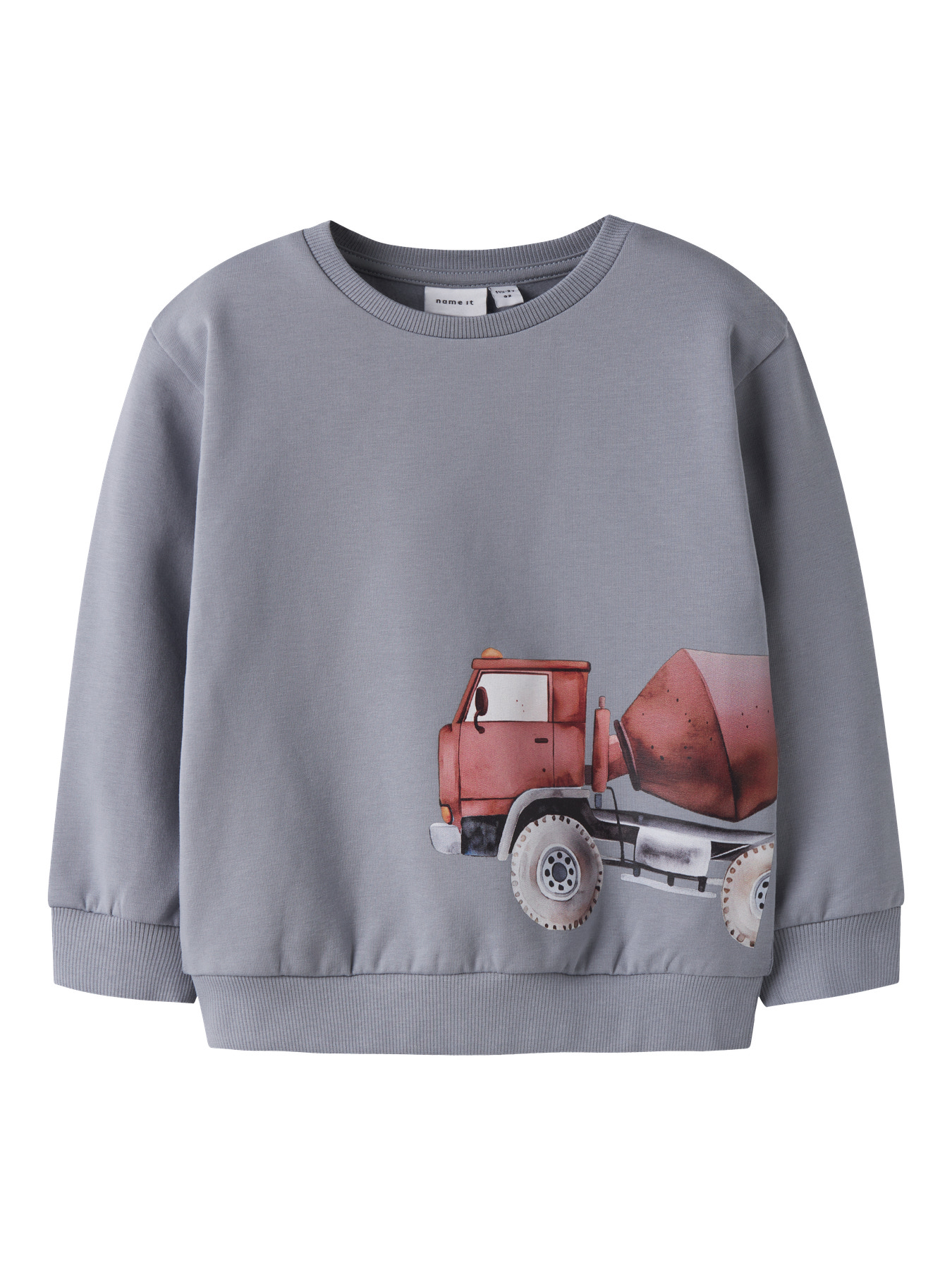 Name It Mini Sweatshirt Tradewinds Med Lastbilprint - Str. 5y 110cm