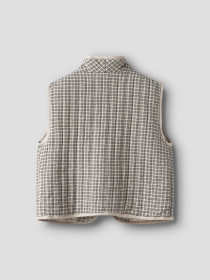 NAME IT Quiltet Vest Tecka Pumice Stone Black