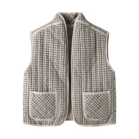 NAME IT Quiltet Vest Tecka Pumice Stone Black