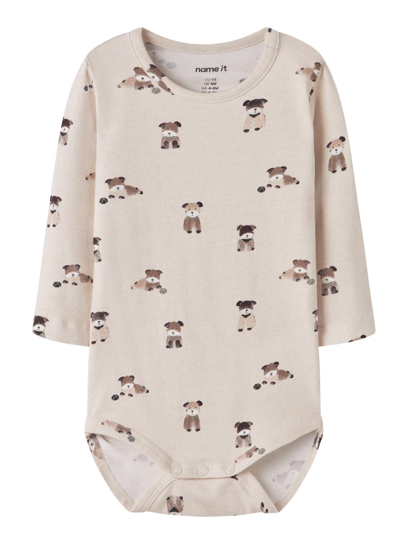 Name It Body l/æ - NbmTusher - Peyote Melange m. Print