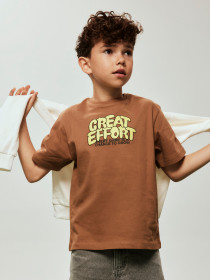 NAME IT T-shirt Theo Toasted Coconut