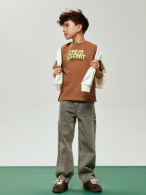 NAME IT T-shirt Theo Toasted Coconut