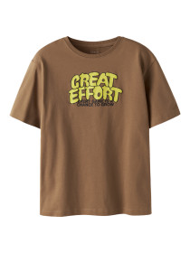 NAME IT T-shirt Theo Toasted Coconut