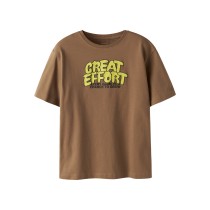 NAME IT T-shirt Theo Toasted Coconut