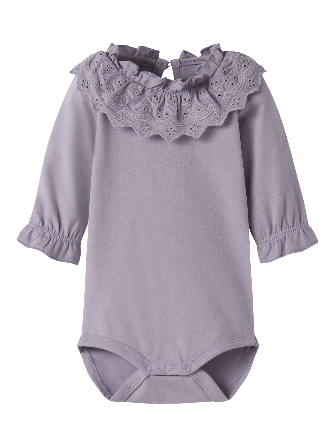 Name It Body l/æ - NbfTroja - Lavender Gray m. Flæser
