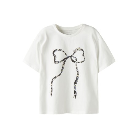 Name It T-shirt - NkfTabea - Cloud Dancer m. Print