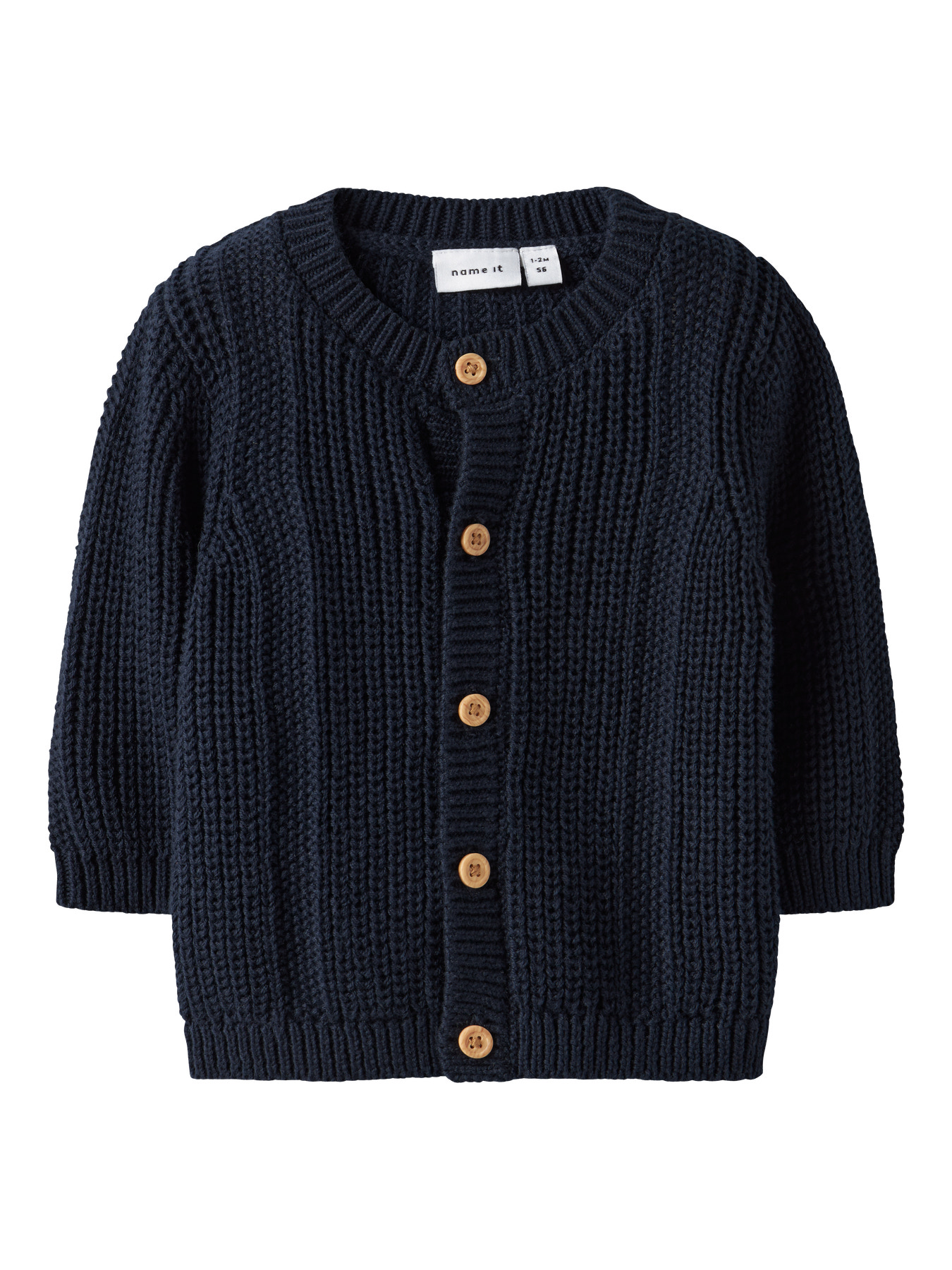 Name It Cardigan Navy Blazer i Strukturstrik - Str. 1.5y 86cm