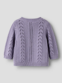 NAME IT Strik Cardigan Tandra Lavender Gray