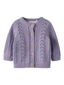 NAME IT Strik Cardigan Tandra Lavender Gray