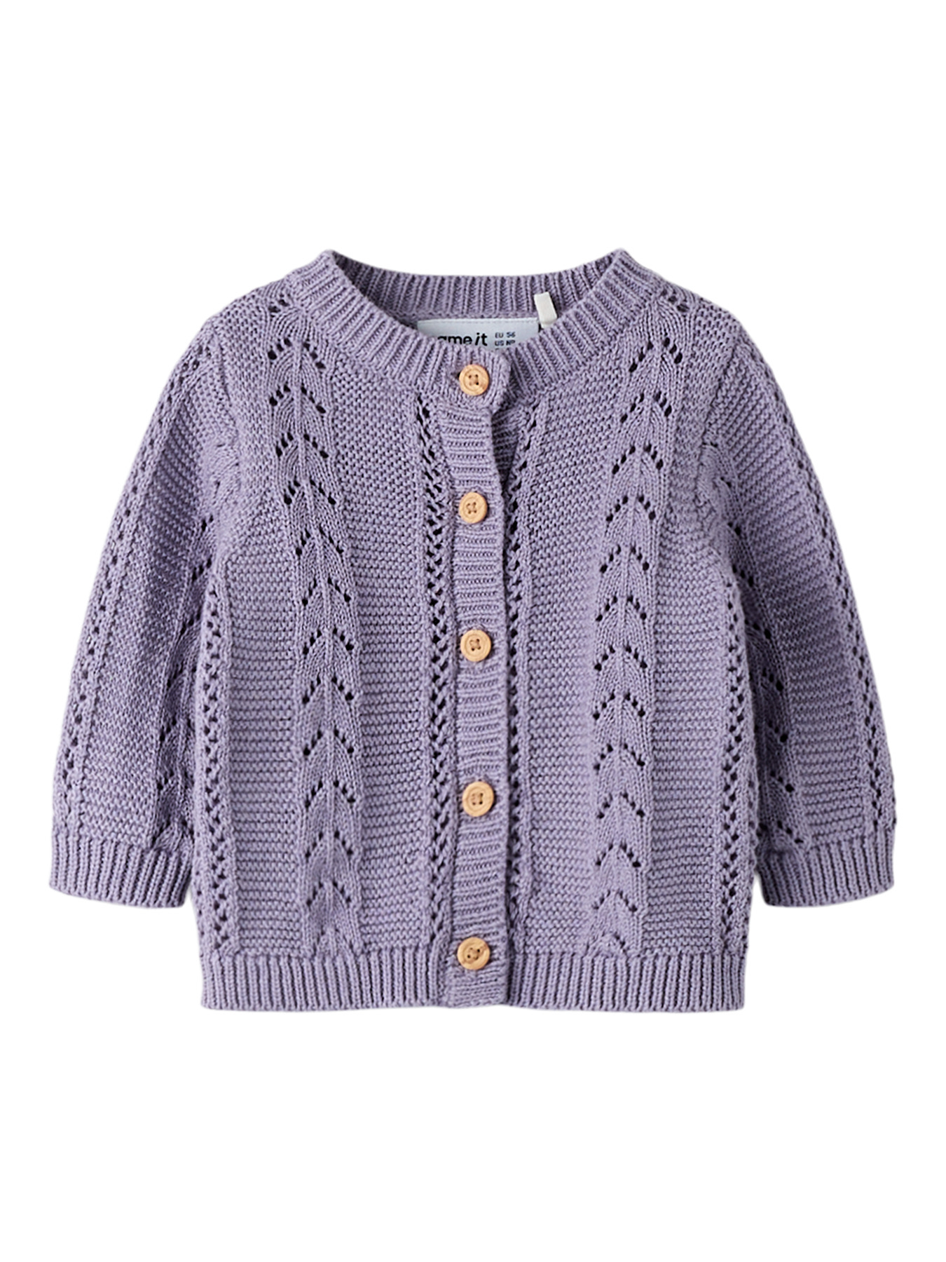 NAME IT Strik Cardigan Tandra Lavender Gray