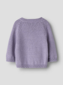 NAME IT Strik Cardigan Tiflow Lavender Gray