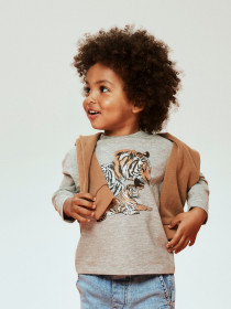 NAME IT Bluse Thornton Grey Melange