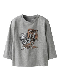 NAME IT Bluse Thornton Grey Melange