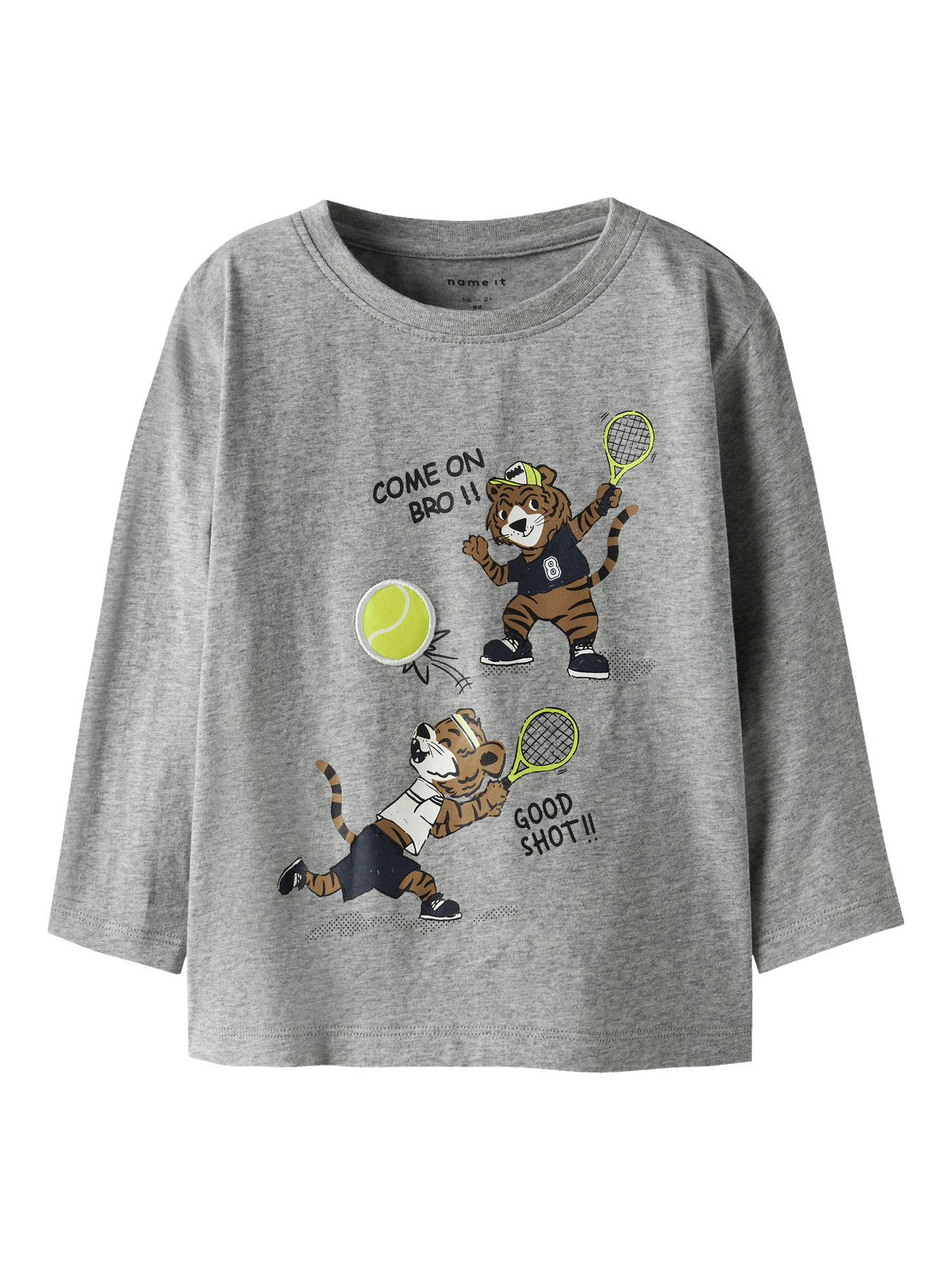 Name It Bluse - NmmTamir - Grey Melange m. Print